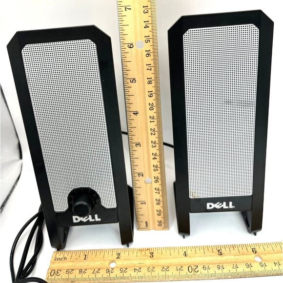 Dell USB Computer Speakers - Wired Black & Silver Model CN-0JH995 109a - Picture 4 of 7